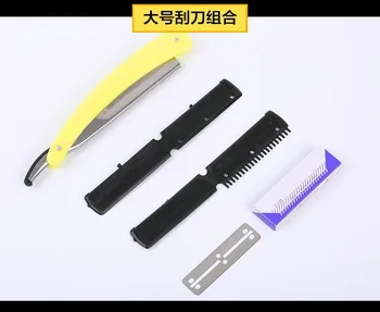 Uomo Vintage Manuale Orso Viso Coltello da barba Rasoi dritti Sicurezza Depilatore Rasoio Barbiere Strumento per capelli Vendita 1