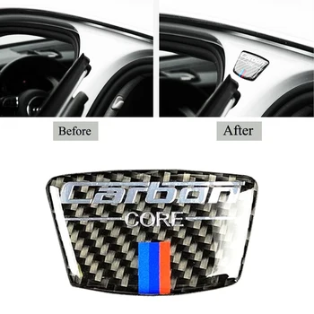 

JEAZEA Car Styling Carbon Fiber Core Sticker Emblem B Column Decal Anti-Scratch Fit for BMW E46 E39 E60 E90 F30 F34 F10