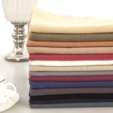 50 см* 140 см однотонная льняная ткань, высокоплотное Плиссированное износостойкое полотно, для одежды, украшения, рукоделия