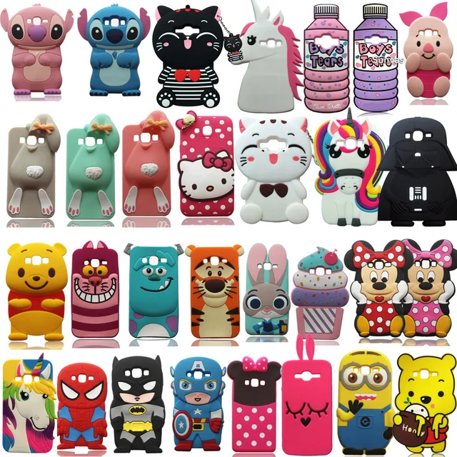 Best Price For Samsung Galaxy J1 J3 J5 J7 A5 A7 (2015)(2016) 3D Case Cartoon Soft Silicone Cover Phone Cases Fundas Coque Shockproof