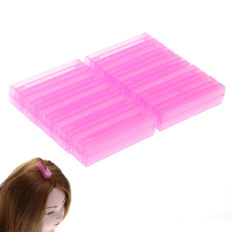 

10pcs/set Pink Resin Plastic Hair Rollers Corrugated Folder Hair Maker for Hair Root Chips Hair Curlers Pro Hairdressing Tools