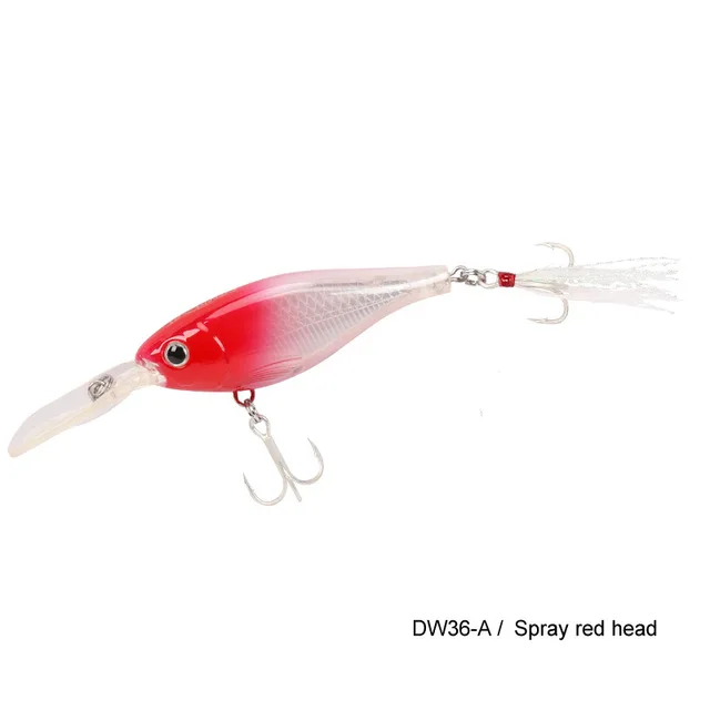 TSURINOYA Bear King DW36 SHAD 80 мм/13 г глубина погружения 2,1-4,5 м приманка для рыбы плавающая твердая приманка артикулярная приманка с пернатым блеском - Цвет: DW36 A