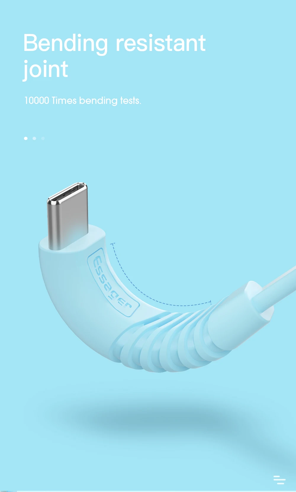 Плоский кабель Essager usb type-C для samsung Xiaomi huawei, 1 м, 2 м, кабель для синхронизации данных и зарядного устройства, кабель usb type-C, кабель USBC A, быстрая зарядка