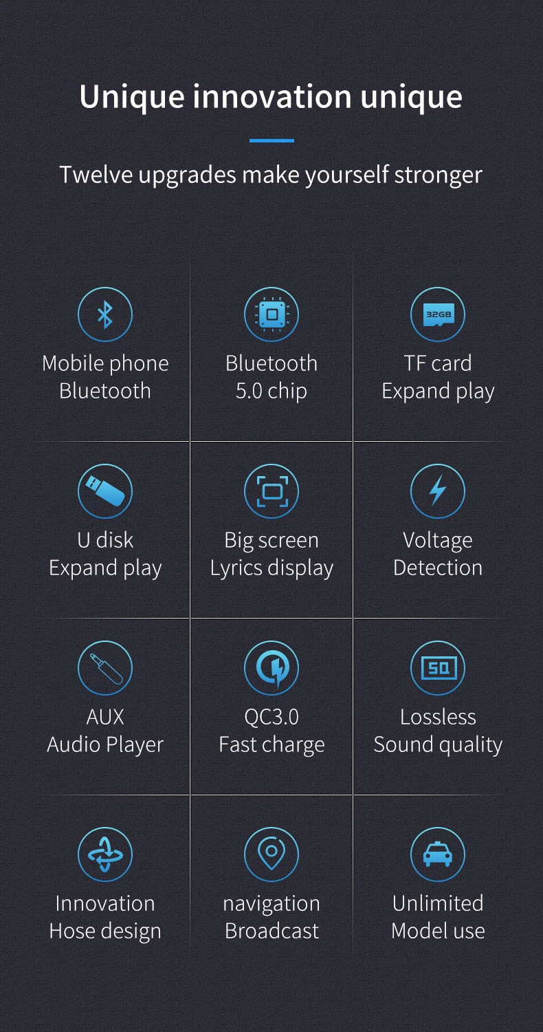 JINSERTA автомобильное зарядное устройство Bluetooth 5,0 fm-передатчик модулятор переходник для автомобиля 3 USB порт aux порт QC3.0 TF карта с 1,8 дюймовым экраном
