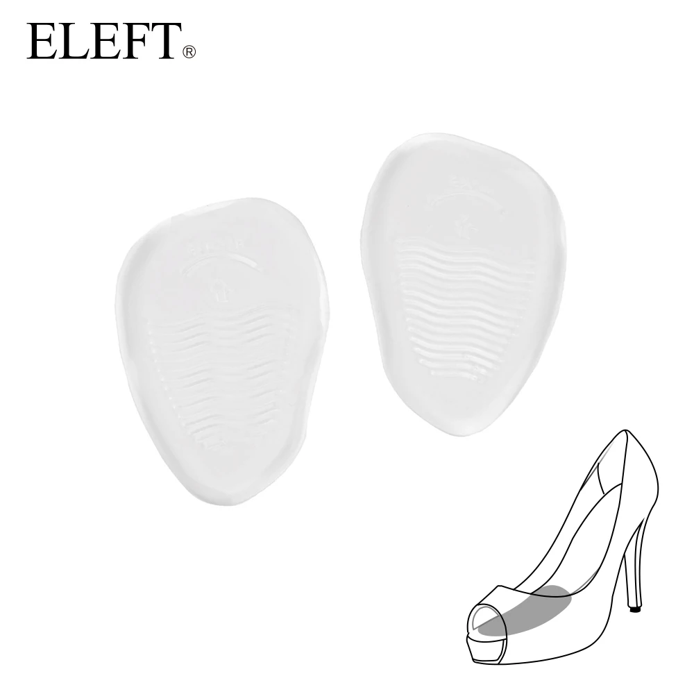 

ELEFT New 2018 Invisible gel silicone insoles forefoot pad feet care Gel Pad forefoot pads anti slip for high heels woman