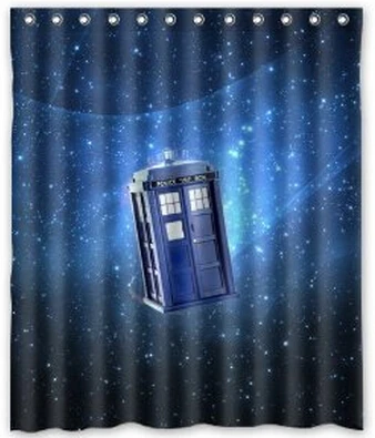 Doctor Who Box In The Galaxy Waterproof Poloyester Fabric Shower Doctor Who Box In The Galaxy Waterproof Poloyester Fabric Shower Curtain Size