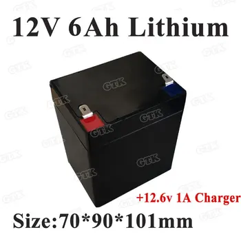 

1pcs 12v 6Ah 6000mah Rechargeable lithium li ion battery pack with BMS for flashlight electric tools electric toys +charger