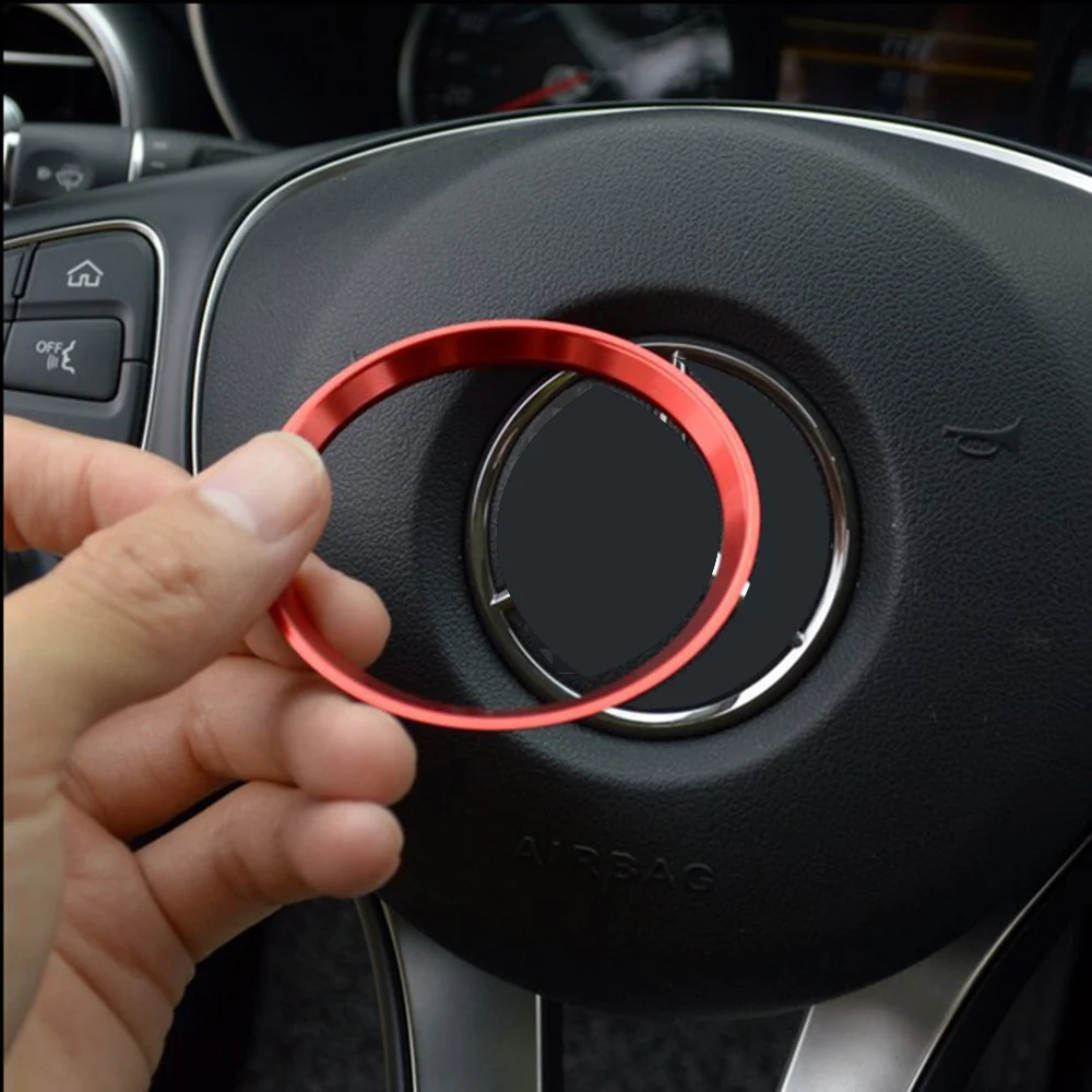Украшение для рулевого колеса автомобиля кольца наклейки чехол Mercedes Benz GLE CLA GLA W213