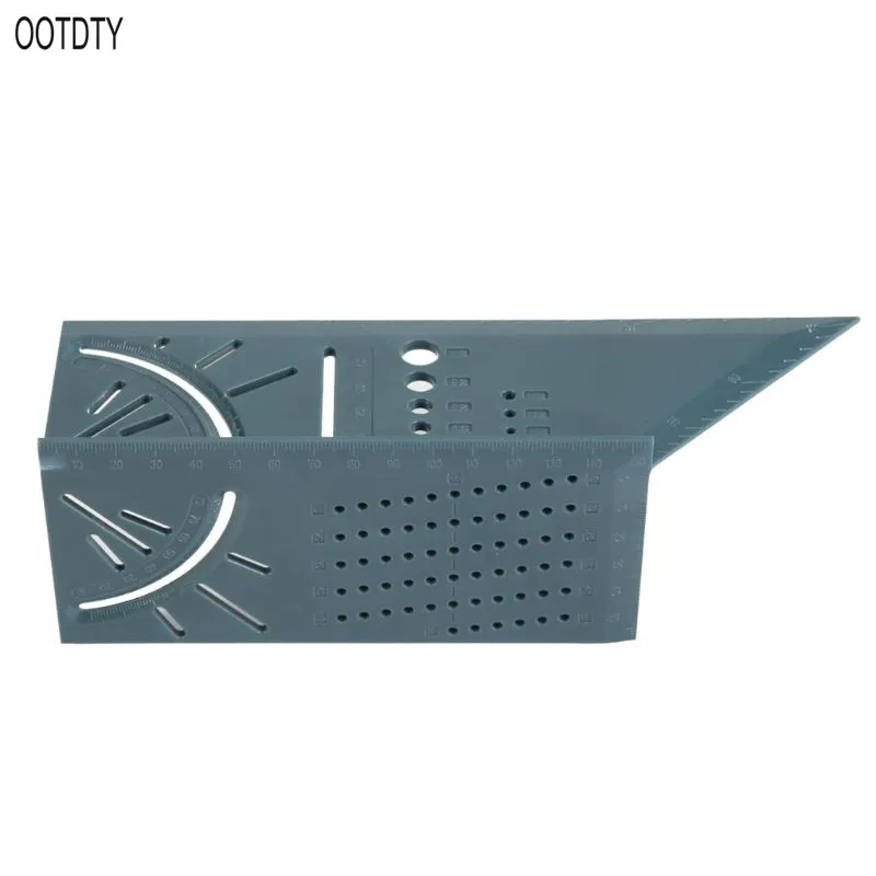 

OOTDTY 3D Layout Miter Angle Size 45° 90°Metric Square Gauge Measuring Tool Woodworking Ruler Caliper Measurement