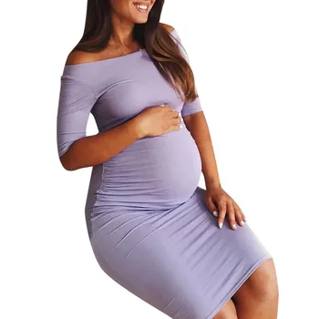 

Women Maternity Sundress Summer Dresses Off Shoulde Pregnancy Dress Vestido Embarazada Maternity Gown