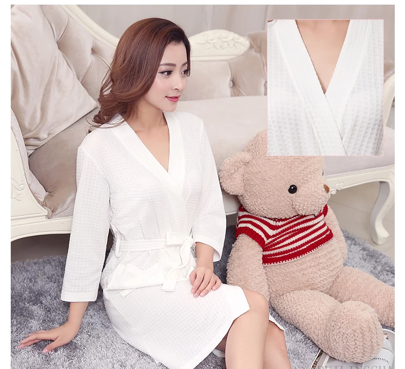 On Sale Lovers Summer Suck Water Kimono Bath Robe Men Plus Size Sexy Waffle Bathrobe Mens Dressing Gown Male Lounge Robes mens pajama pants