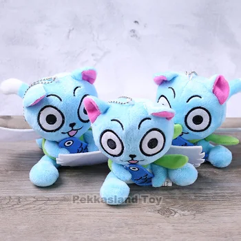 

New Super Cute Fairy Tail Blue happy Cat Cartoon Soft Plush Toy stuffed toy doll Gift for Kids 10pcs/lot