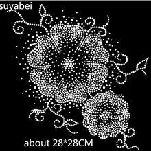 2 шт./лот, стразы в виде большого лотоса с горячей фиксацией, аппликация из железа на кристалле