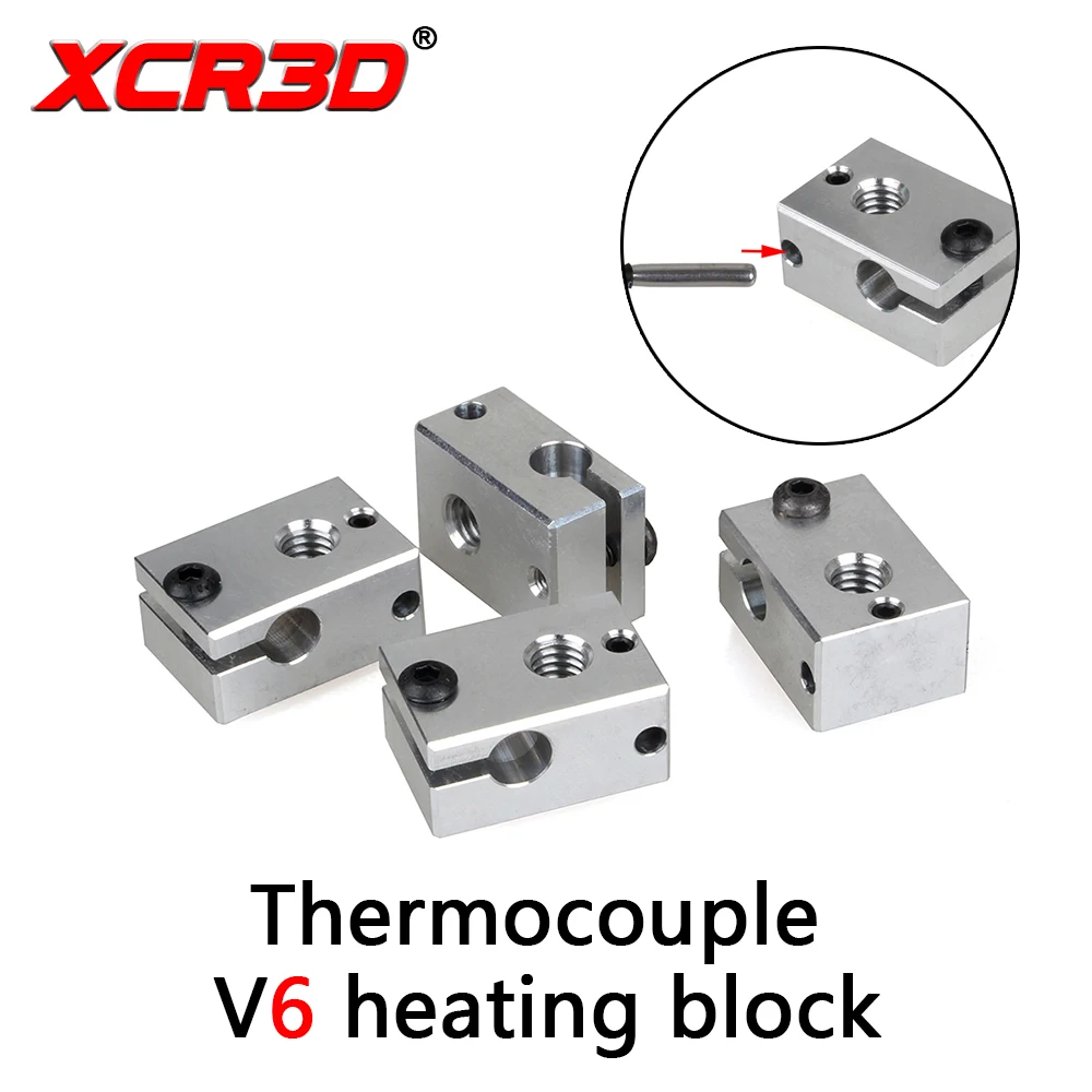 XCR3D 3D части принтера V6 нагревательный блок экструдер для HT NTC100K HotEnd термопары