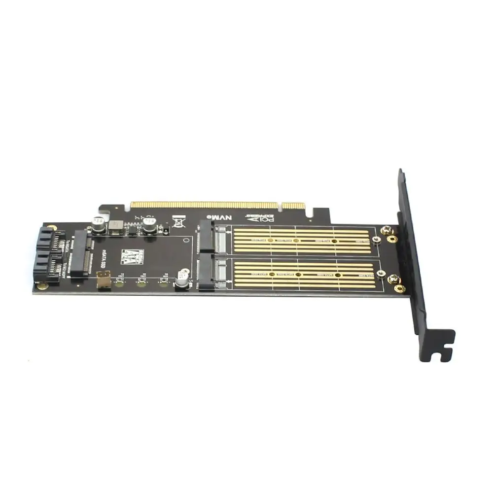 M Key B Key mSATA M.2 Накопитель SSD с протоколом NVME NGFF к PCI Express 3,0X16 адаптер PCI Express 3,0 NVME m2 SSD AHCI mSATA 3 в 1 конвертер riser card