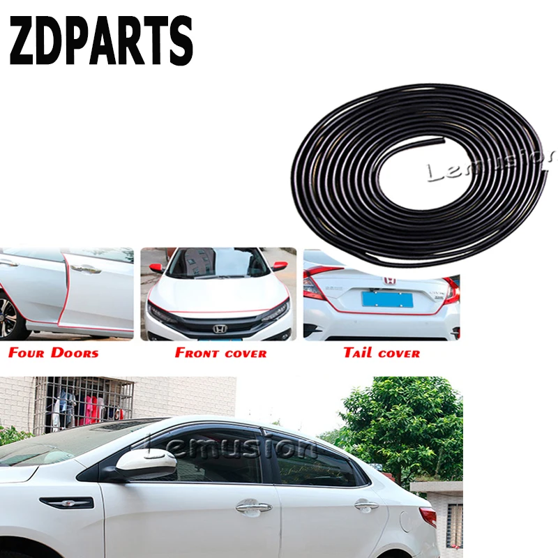 ZDPARTS 5M Car Anti-collision Scratch Bumper Protect Strip for Suzuki Grand Vitara Swift SX4 Mitsubishi ASX Audi A 4 Fiat 500 photo