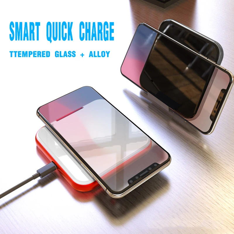 

QC 3.0 Wireless Charger 10W Quick Fast Charge Vertical Stand Desktop Mobile Phone Holder for iPhone X 8 Plus Samsung S8 S7 Edge