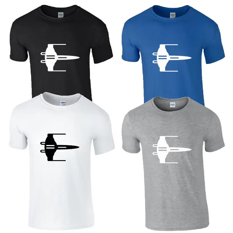 

Adults New Star wars X wing fighter white print short sleeve black t-shirt/Top/T Print Tee Men Short Sleeve free shipping
