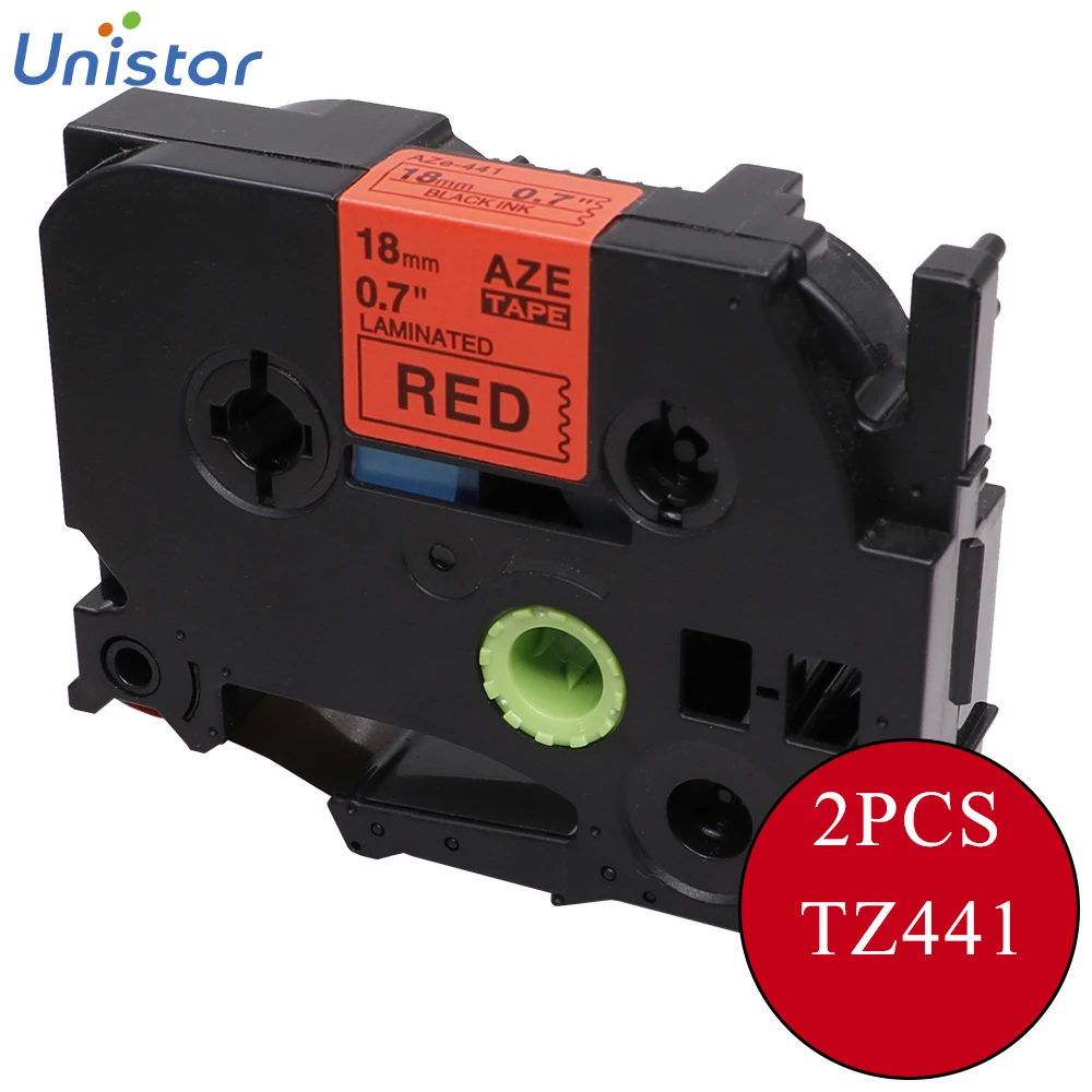UNISTAR 2 PCS Label Printer Ribbons Compatible for brother P Touch Tape