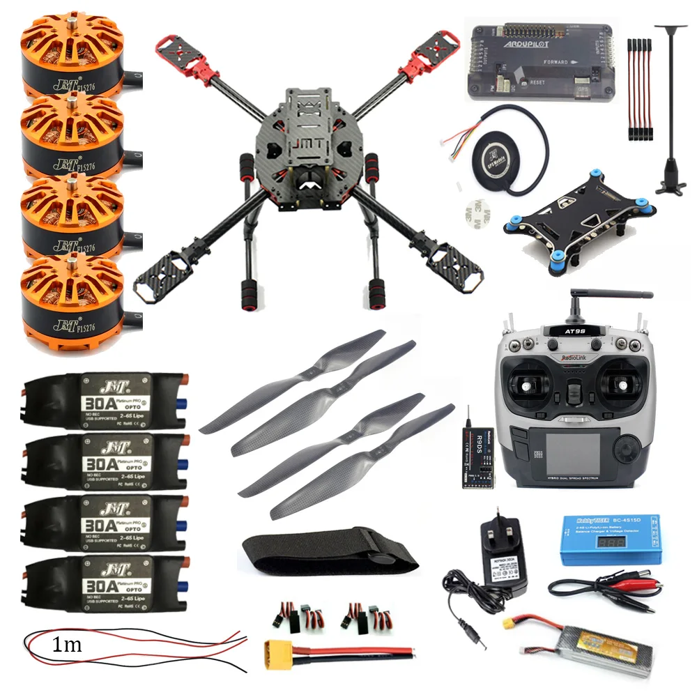 Full Set FPV DIY 2.4GHz 4 Aixs RC Aircraft APM2.8 Flight Controller M7N GPS 630MM Carbon Fiber