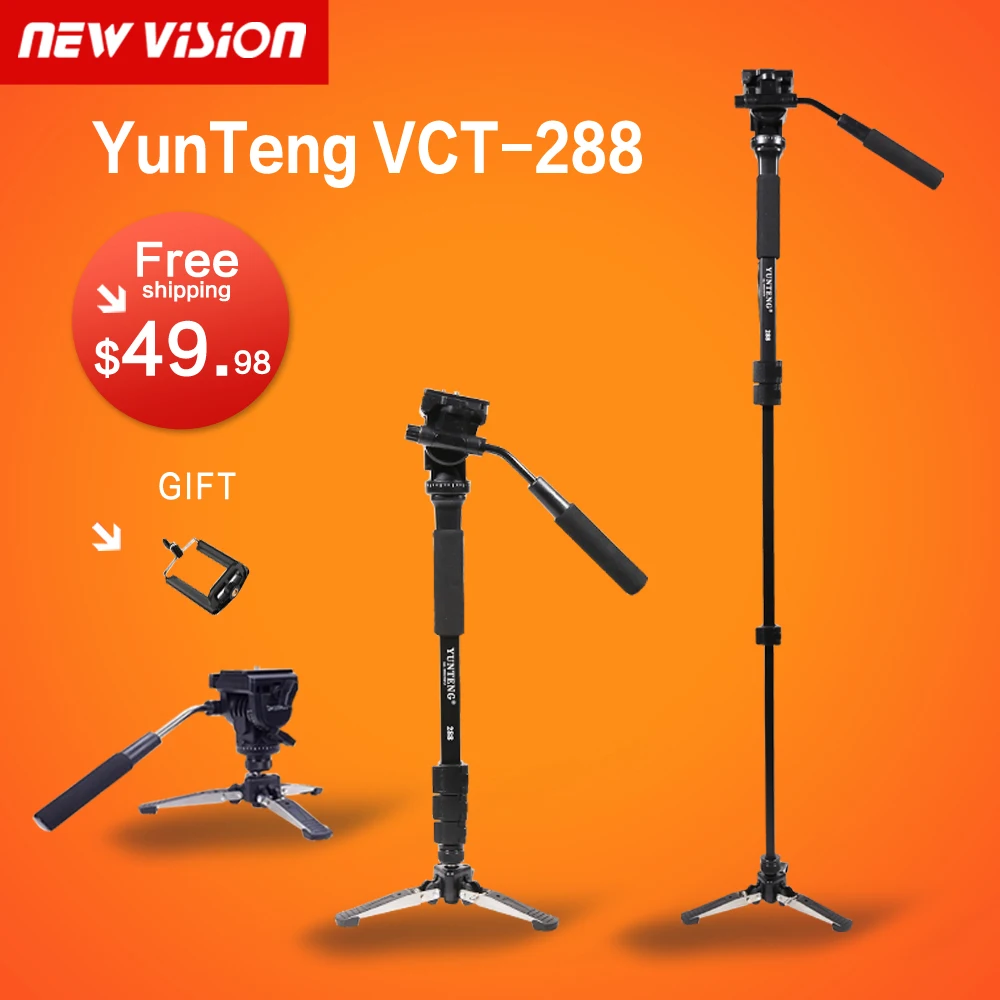 Buy Yunteng VCT 288 Camera Monopod + Fluid Pan Head