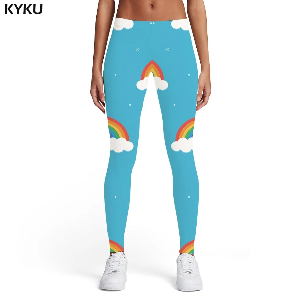 KYKU Brand World Map Leggings Women Geometric Printed pants Graffiti Sport Yellow Trousers Vintage Ladies Womens Leggings Pants tiktok leggings Leggings