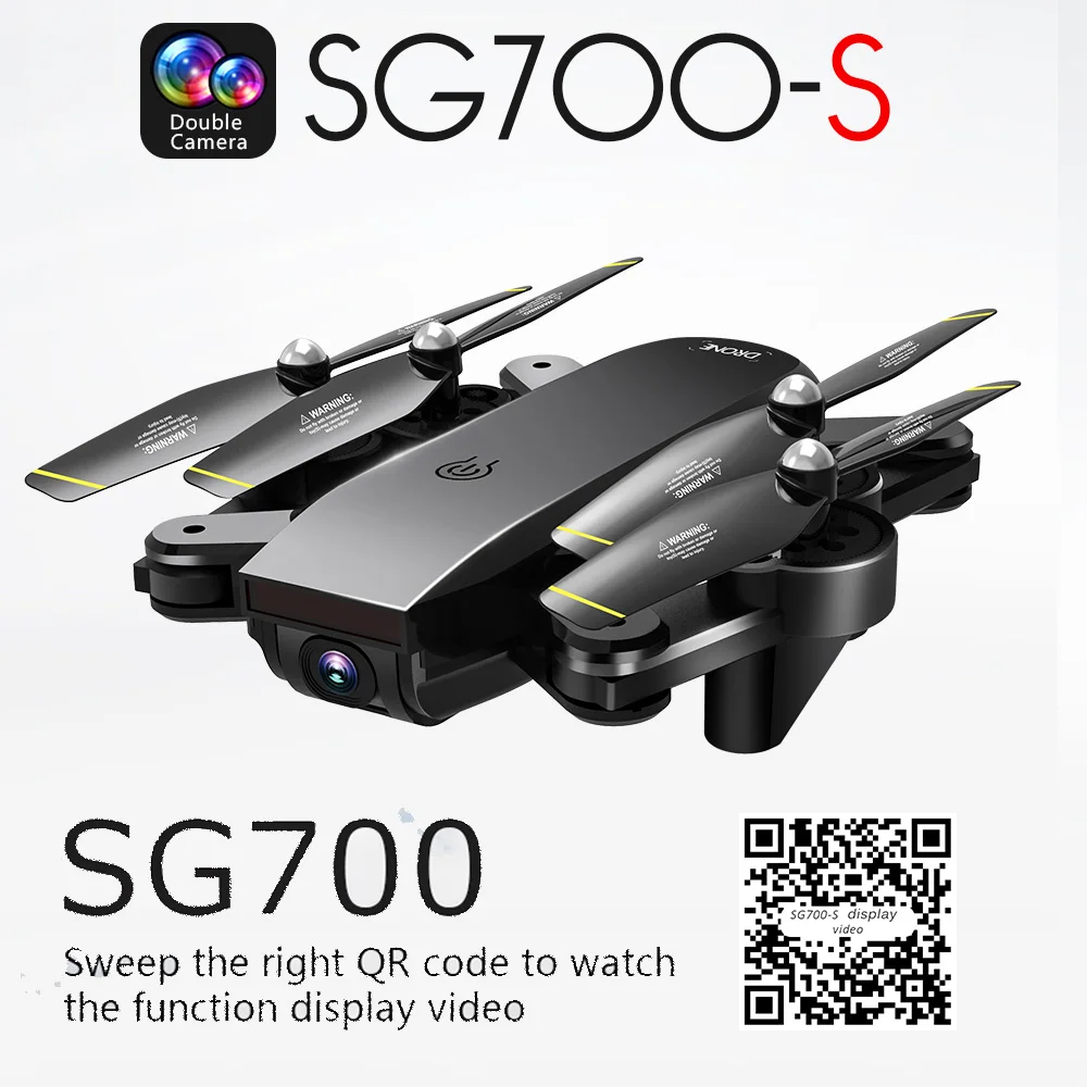 RC самолеты SG700-S игрушки, 720 p/1080 p 3D флип, WiFi FPV, 3,7 V 1000 mAh, камера селфи видеодрон в реальном времени аэрофотосъемка подарок