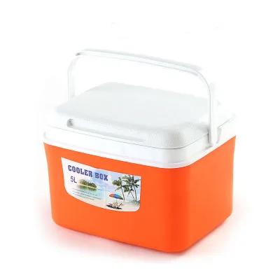 Изоляционная коробка-кулер для банок термоконтейнер для льда портативный холодильник для хранения пляжа - Цвет: orange 5L