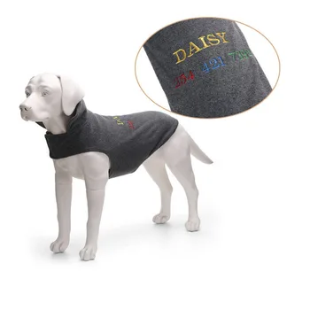 

Embroidered Word Custom Dog Clothes Chihuahua Fleece Clothing For Dogs French Bulldog Large Dog Pet Clothes For Dog Jacket