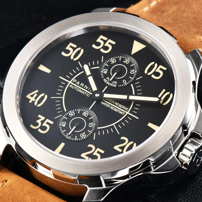 2017-Automatic-Watch-Men-Parnis-43mm-Mechanical-Wrist-Watch-Power-Reserve-Auto-Date