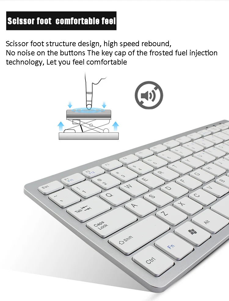 CHUYI Wired Ultra-Thin Keyboard 78 Keys Scissor USB 2.0 Mini Silent Office Multifunctional Keyboard For IMac Laptop Desktop