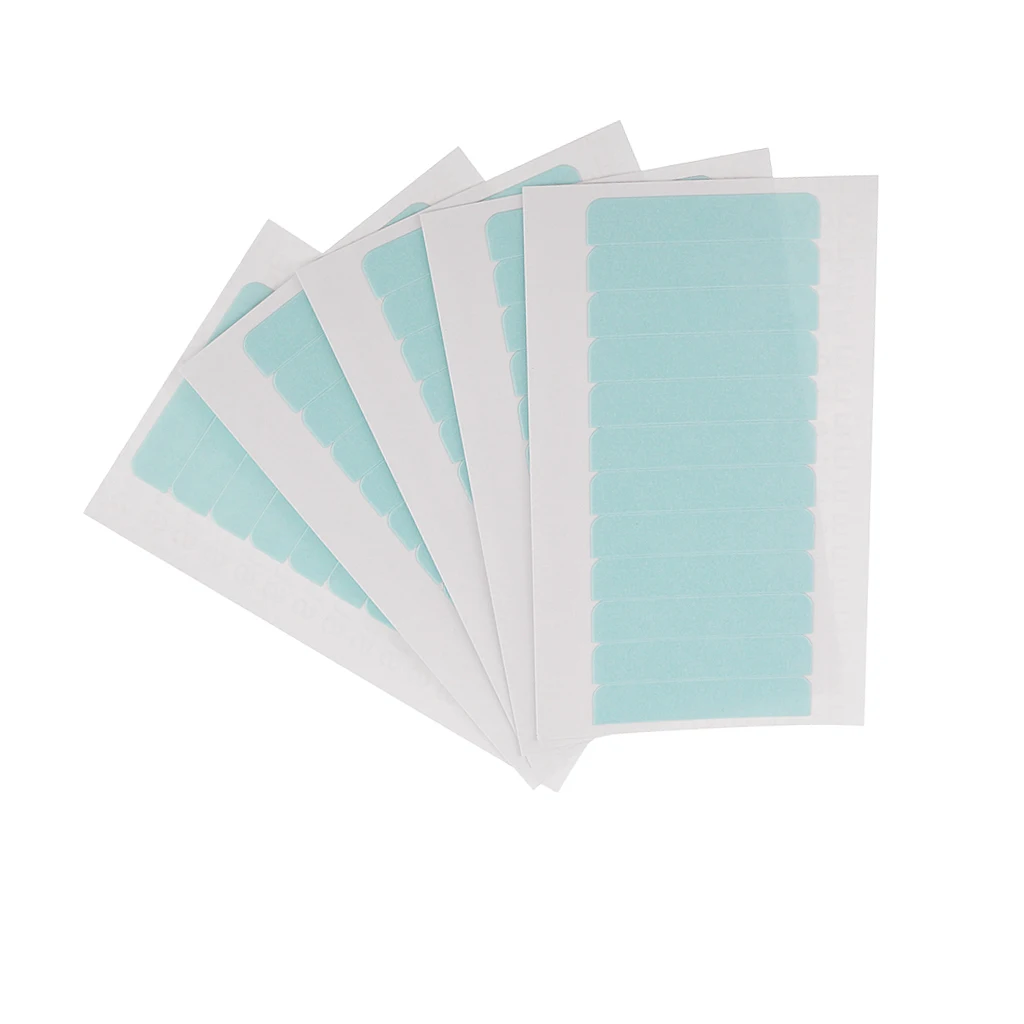 60pcs Lace Front Hair System Tape Bonding Toupee Hairpiece Hair Extensions Tape Adhesive Glue Strips Wig Tape Double Sided Shape