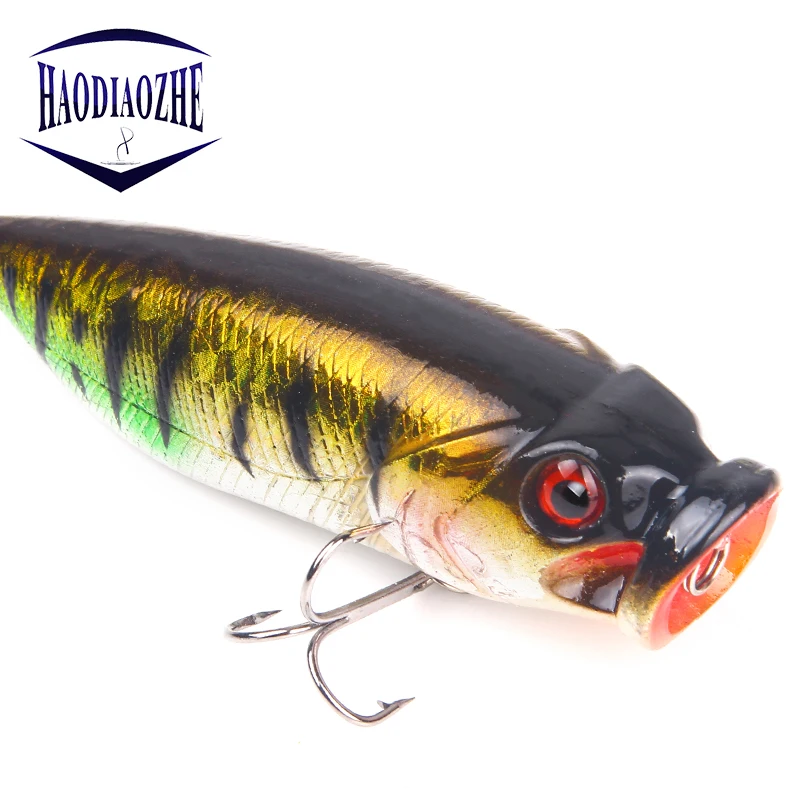 

Popper Fishing Lures 7.5cm 15g Rattle Sound Hard Bait Assorted Colors 3D Eyes Fishing Tackle Artificial Isca Crankbait Wobblers
