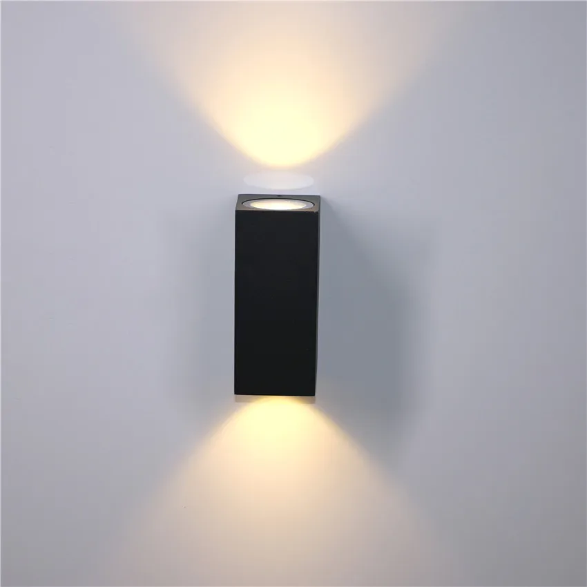 Квадратный Открытый водонепроницаемый настенный светильник, садовый светильник s 3W/6 Вт светодиодный алюминиевый настенный светильник, светильник для крыльца, настенный светильник, современный настенный светильник s NR-18