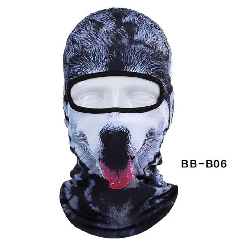 Winproof велосипедная маска для лица 3D Балаклава с животным анти-пылезащитный колпачок велосипедные лыжные принадлежности для сноуборда полная маска для шеи шарф капюшон - Цвет: 06