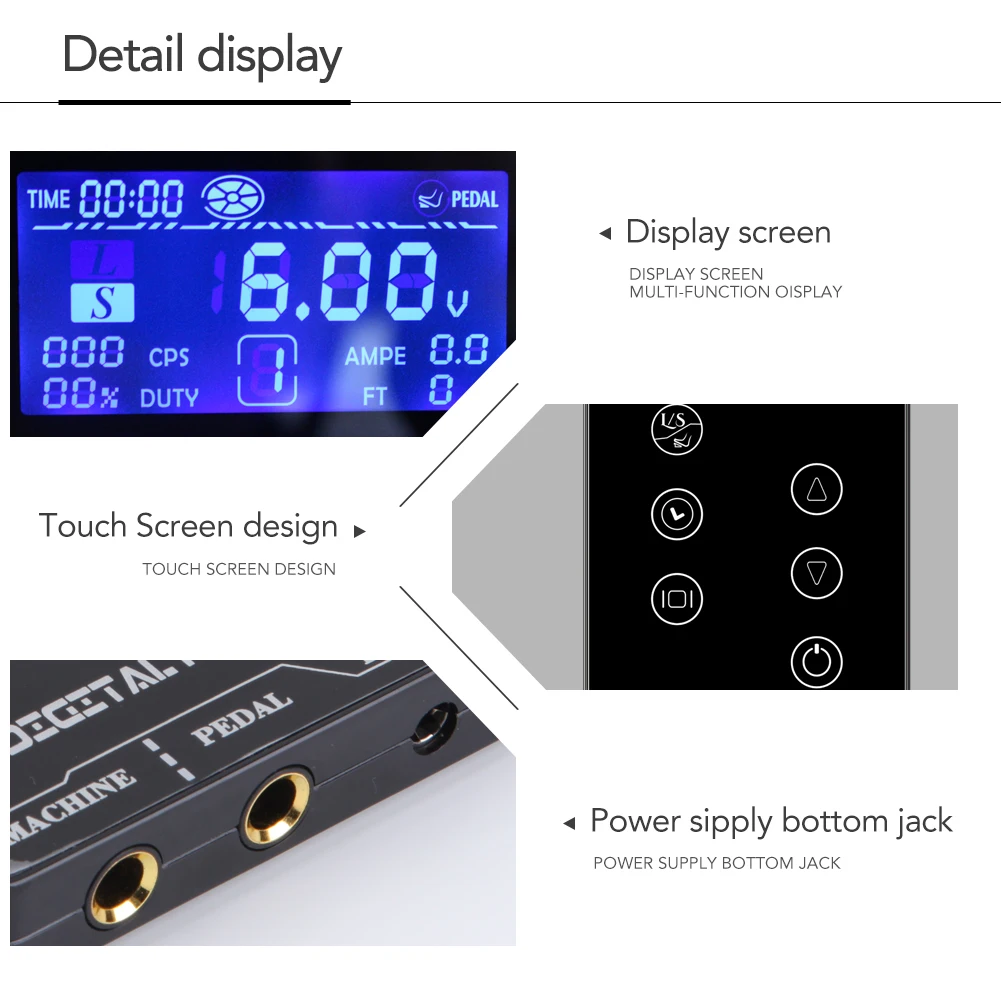 TP-5 сенсорный экран Professional Tattoo power supply Kit HURRICAN UPGRADE power supply цифровой ЖК-дисплей Tattoo power supply