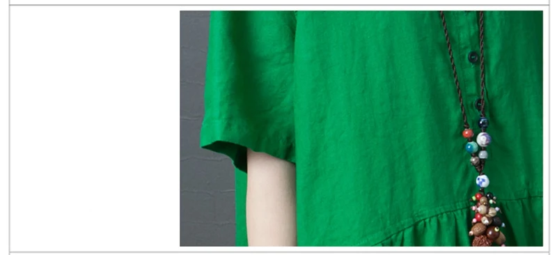 Mferlier Mori/летние платья для девочек, однотонные, с круглым вырезом, с короткими рукавами, на пуговицах, с свободной талией, для женщин, повседневное, красное, зеленое, черное, ТРАПЕЦИЕВИДНОЕ платье-рубашка