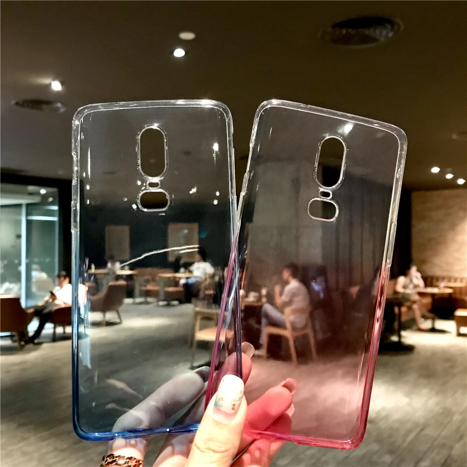 Twilight Rainbow Color Silicone Phone Case For OnePlus 6 3 3T 5 5T iphone XR SE 5S 6S 7 8 Plus X XS MAX Cover Soft TPU Cases |