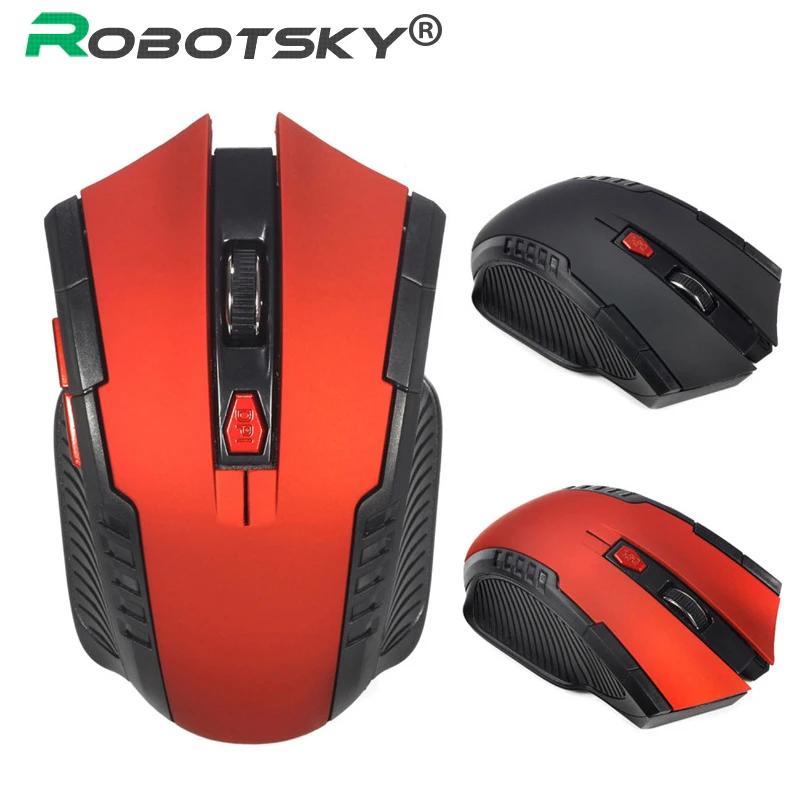 

Silent Wireless Gaming Mouse 2400DPI Adjustable Mouse Computer Mouse Gamer Mice with USB Receiver for Laptop Notebook