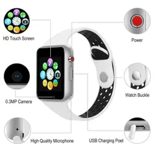 PLYSIN Bluetooth Sensible Watch Sport Health Tracker Sensible watch Cellphone with Digicam SIM Card Name for Android iPhone