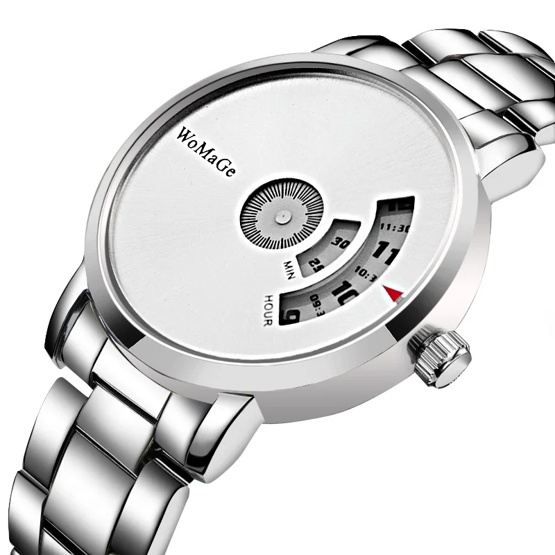 WoMaGe мужские часы модные роскошные спортивные наручные часы для мужчин Montre Homme мужские часы reloj hombre Relogio Masculino - Цвет: Белый