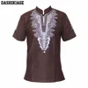 Dashikiage 5 couleurs mode africaine hommes/femmes conception de broderie Unique casual T-shirt Cool tenue hauts de haute qualité ► Photo 1/6