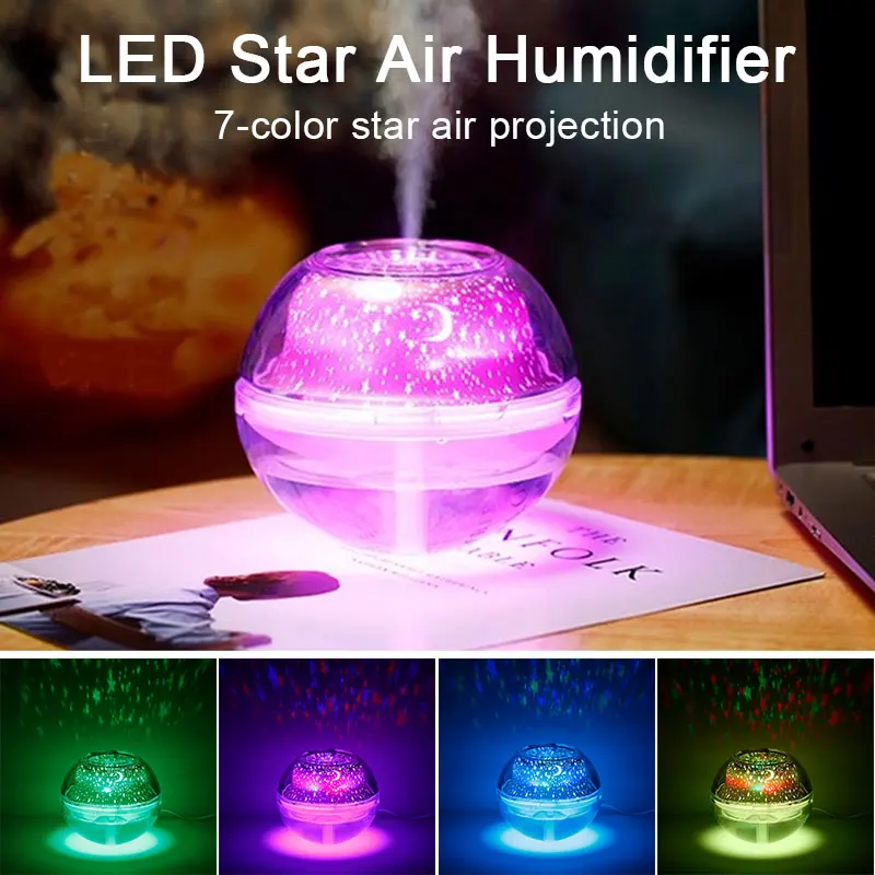 

Air Humidifier Aromatherapy Diffuser Ultrasonic Humidifier Mist Maker Decoration Portable Exquisite 500ml USB Charging