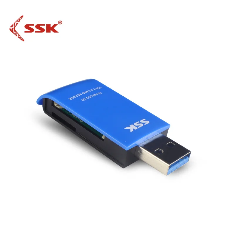 SSK SCRM331 супер скорость USB 3,0 картридеры 2 в 1 USB 3,0 SD/Micro SD/SDXC/TF/T-Flash устройство чтения карт памяти адаптер