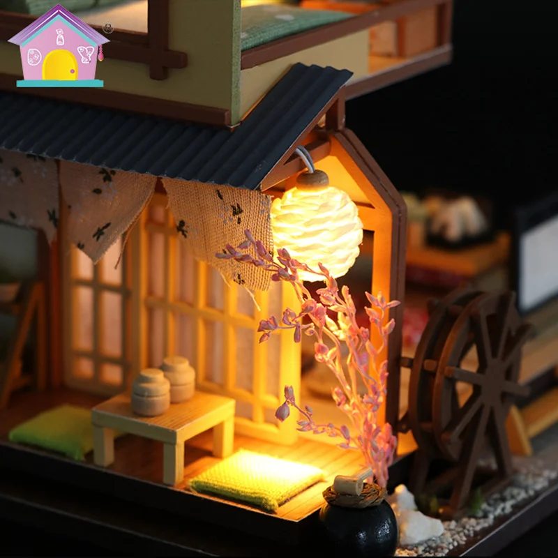 DIY Wooden Miniatures LED Doll House Japanese Tatami Christmas Kids Birthday Party Girl's Gift Toys Fine Furniture Set Pre-order (1)