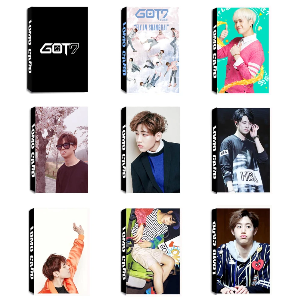 30 шт. kpop оптовая продажа K-POP Fan GOT7 JB Mark Jackson альбом Fly Small Lomo фото карты фотография