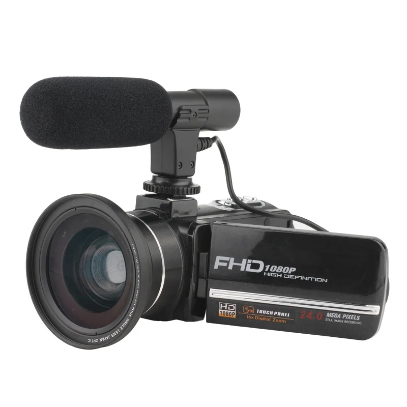 Wifi-глазок для двери с монитором 1080 P Full Hd Портативная Цифровая видеокамера 2400 Вт пиксель 8X цифровой зум 3,0 дюймов пресс ЖК-видеокамера с экран...