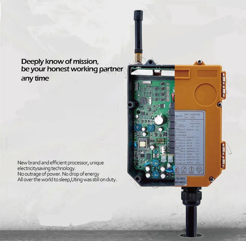 TELECRANE беспроводной промышленный дистанционный регулятор двойной скоростной Электрический подъемник пульт дистанционного управления 1 передатчик+ 1 приемник F24-12D