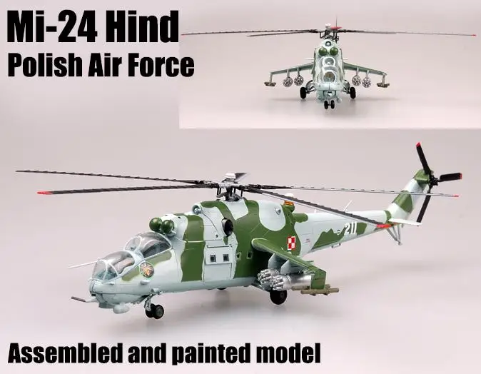 

Poland air force Mil Mi-24 hind helicopter 1/72 diecast plane Easy model