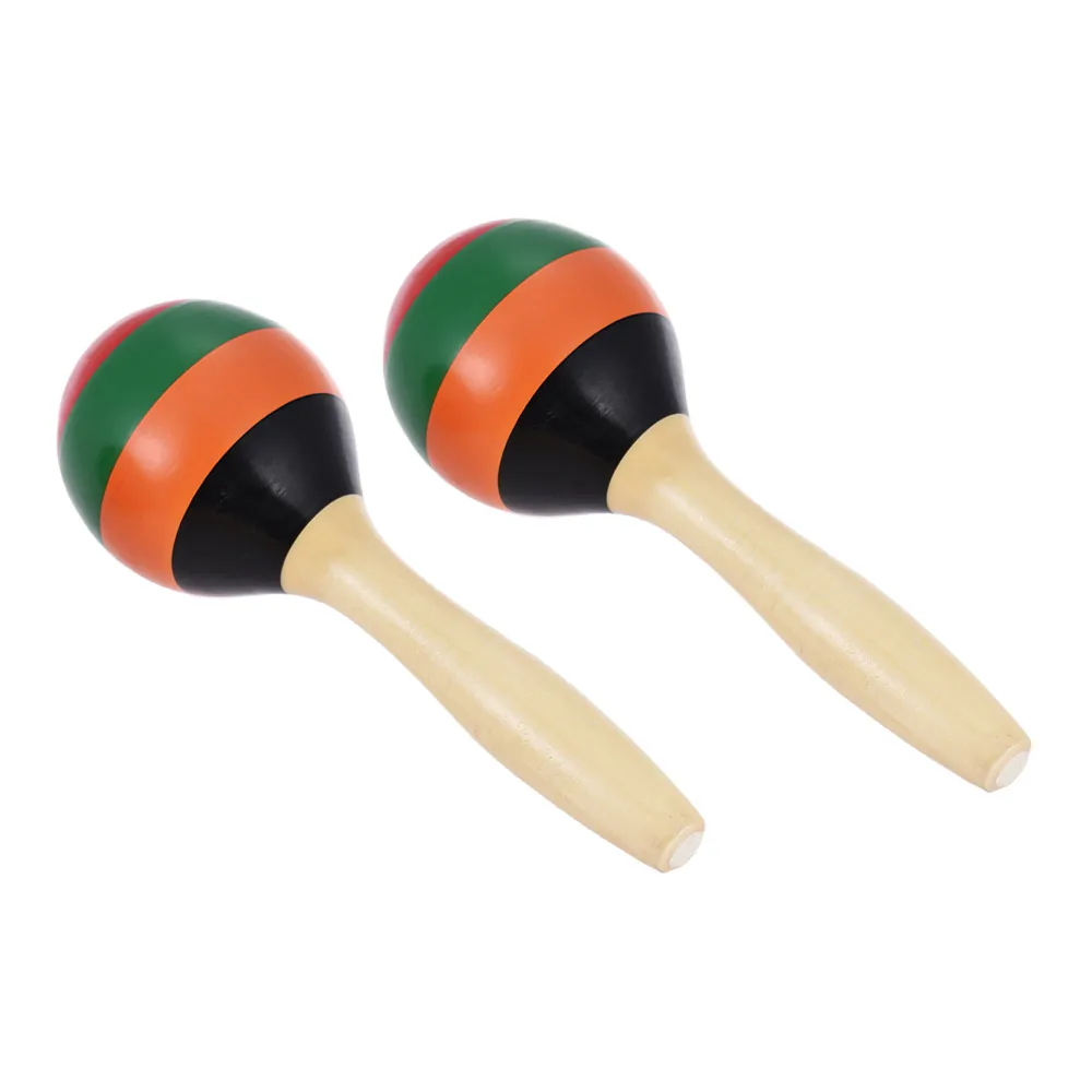 Buy Pair of Wooden Large Maracas Rumba Shakers Rattles Sand Hammer Percussion